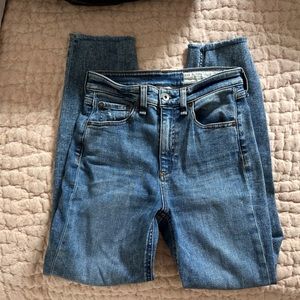 Rag and Bone Nina Ripped High Waist Ankle Cigarette Jeans